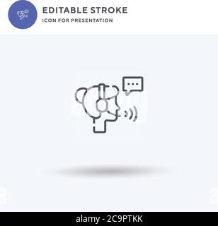 Live Chat icon vector, filled flat sign, solid pictogram isolated on white, logo illustration. Live Chat icon for presentation. Stock Vector