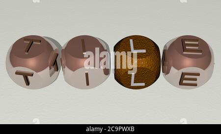 tile combined by dice letters and color crossing for the related meanings of the concept. background and pattern. 3D illustration Stock Photo