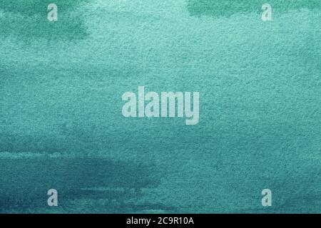 Abstract art background light turquoise and green colors. Watercolor painting on canvas with soft emerald gradient. Fragment of artwork on paper with Stock Photo