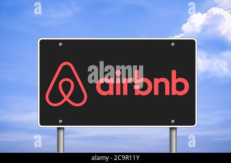 airbnb logo Stock Photo