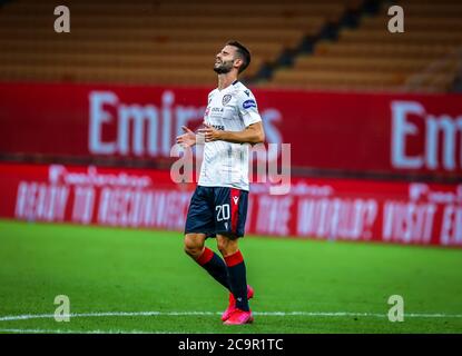 Milan, Italy. 1st Aug, 2020. Pereiro Gaston of Cagliari Calcio during the Serie A 2019/20 match between AC Milan vs Cagliari Calcio at the San Siro Stadium, Milan, Italy on August 01, 2020 - Photo Fabrizio Carabelli/LM Credit: Fabrizio Carabelli/LPS/ZUMA Wire/Alamy Live News Stock Photo