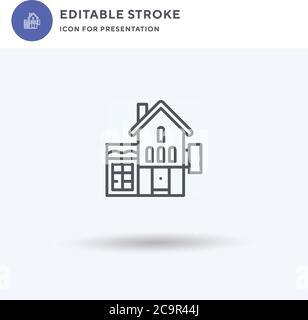 Bed And Breakfast icon vector, filled flat sign, solid pictogram isolated on white, logo illustration. Bed And Breakfast icon for presentation. Stock Vector