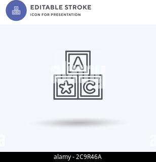 Blocks icon vector, filled flat sign, solid pictogram isolated on white ...