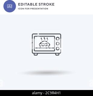 Microwave Oven icon vector, filled flat sign, solid pictogram isolated on white, logo illustration. Microwave Oven icon for presentation. Stock Vector