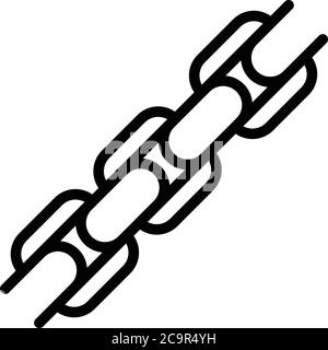 Blacksmith chain icon, outline style Stock Vector