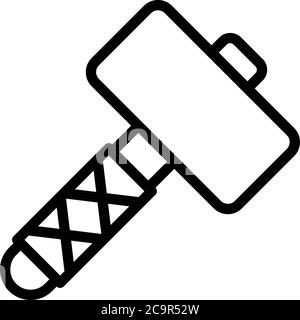 Sledgehammer icon, outline style Stock Vector