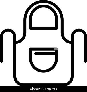 Blacksmith apron icon, outline style Stock Vector