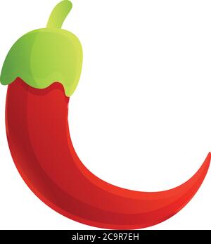 Farm chili icon. Cartoon of farm chili vector icon for web design isolated on white background Stock Vector