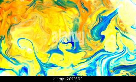 Abstract blurred colorful background. Swirl liquid pattern. Trendy colorful backdrop Stock Photo