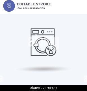 Alarm icon vector, filled flat sign, solid pictogram isolated on white, logo illustration. Alarm icon for presentation. Stock Vector