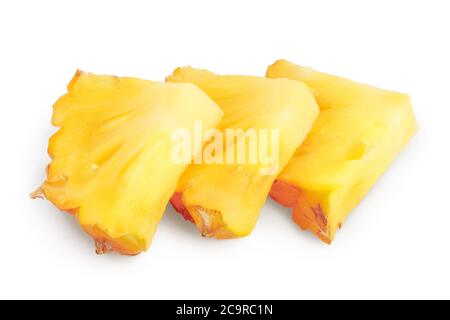 pineapple slice isolated on white background with clipping path and full depth of field Stock Photo