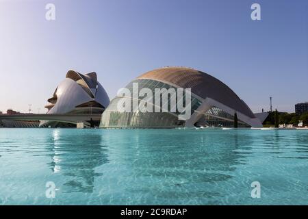 Art Palace or Palau de les Arts in Valencia in the architectural complex of City of Arts and Sciences, Spain Stock Photo