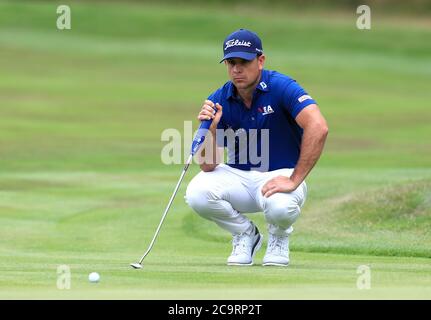 South Africa's Louis de Jager on the 7th during day four of the Hero Open at Forest of Arden Marriott Hotel and Country Club, Birmingham. Stock Photo