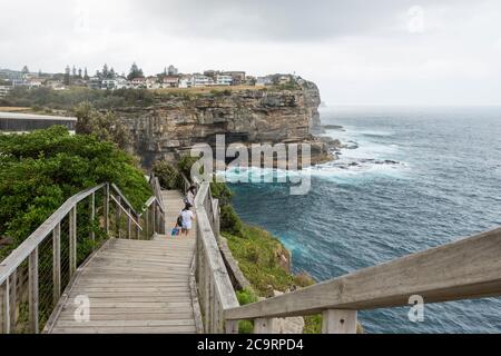 Boardwalk along Diamond Bay Reserve, Vaucluse, Sydney, Australia Stock Photo