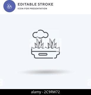 Swamp icon vector, filled flat sign, solid pictogram isolated on white, logo illustration. Swamp icon for presentation. Stock Vector