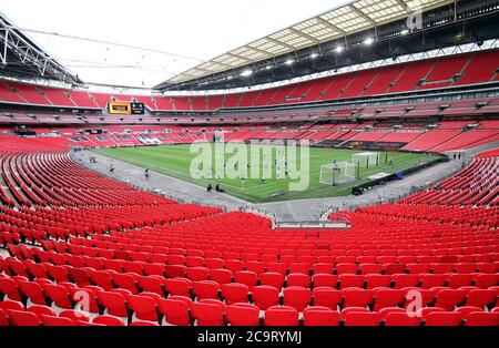 General view of the stadium ahead of the Vanarama National League play-off final at Wembley Stadium, London. Stock Photo