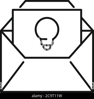New mail innovation icon. Outline new mail innovation vector icon for web design isolated on white background Stock Vector