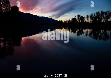 The Kootenai River At Bonners Ferry Idaho Stock Photo - Alamy