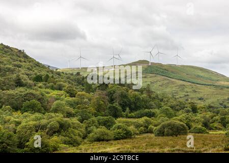 Kilgarvan, Kerry, Ireland. 01st August, 2020. Wind farm outside KIlgarvan, Co. Kerry, Ireland. Credit; David Creedon / Alamy Stock Photo