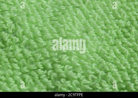 Macro shot green cotton fabric texture. Linen natural canvas texture with pattern. Fabric texture. Rough fabric background texture Stock Photo