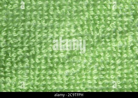 Macro shot green cotton fabric texture. Linen natural canvas texture with pattern. Fabric texture. Rough fabric background texture Stock Photo