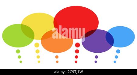 Six colorful speech bubbles eps10 vector Stock Vector Image & Art - Alamy