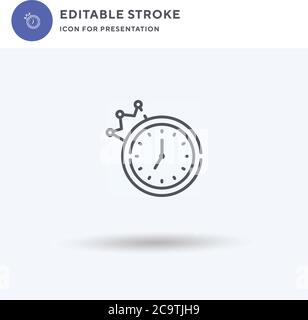 Prime Time icon vector, filled flat sign, solid pictogram isolated on white, logo illustration. Prime Time icon for presentation. Stock Vector