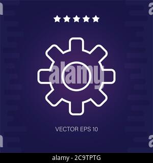 cogwheeloutline vector icon Stock Vector