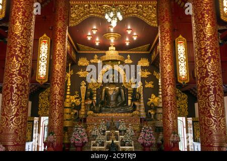 Interior of the Chapel of the Emerald Buddha (Wat Phra Kaew), Royal ...