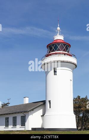 Sletterhage lighthouse in Helgenaes, Denmark Stock Photo