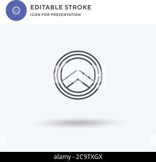 Shield icon vector, filled flat sign, solid pictogram isolated on white, logo illustration. Shield icon for presentation. Stock Vector