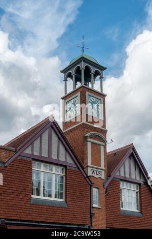 WIMBLEDON, LONDON/UK - AUGUST 1 : Old Fire Station Clock Tower in Wimbledon Village London on August 1, 2020 Stock Photo