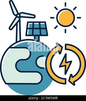 Alternative energy sources RGB color icon Stock Vector Image & Art - Alamy