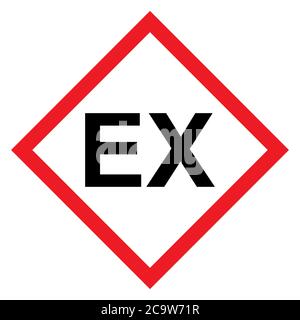 Explosive EX icon, danger symbol isolated on white background. Vector ...