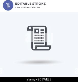 Rss icon vector, filled flat sign, solid pictogram isolated on white, logo illustration. Rss icon for presentation. Stock Vector