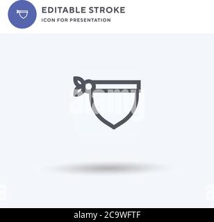 Bandana icon vector, filled flat sign, solid pictogram isolated on white, logo illustration. Bandana icon for presentation. Stock Vector