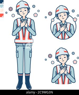 A Man wearing workwear with Rest images. It's vector art so it's easy to edit. Stock Vector