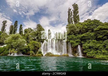 Roski slap Waterfall in Krka National Park,Croatia Stock Photo