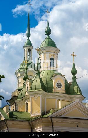 St. Catherine's Church, Old town of Parnu, the fourth largest city in Estonia  and a popular holiday resort with a charming old town and large beaches Stock Photo