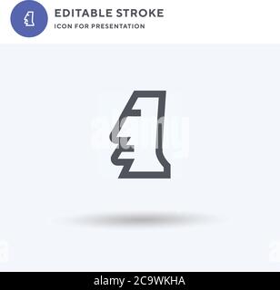 Moai icon vector, filled flat sign, solid pictogram isolated on white, logo illustration. Moai icon for presentation. Stock Vector