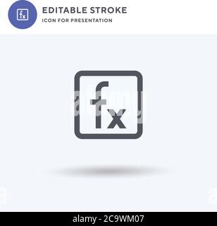 Function icon vector, filled flat sign, solid pictogram isolated on white, logo illustration. Function icon for presentation. Stock Vector