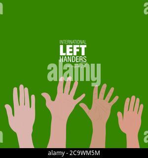 Vector Illustration of International lefthanders Day. August 13. Happy Left Handers Day Stock Vector