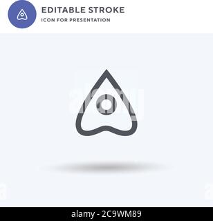 Spirit Board icon vector, filled flat sign, solid pictogram isolated on white, logo illustration. Spirit Board icon for presentation. Stock Vector