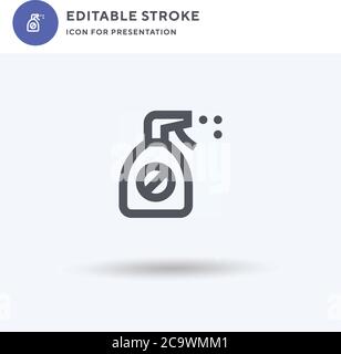 Insecticide icon vector, filled flat sign, solid pictogram isolated on white, logo illustration. Insecticide icon for presentation. Stock Vector