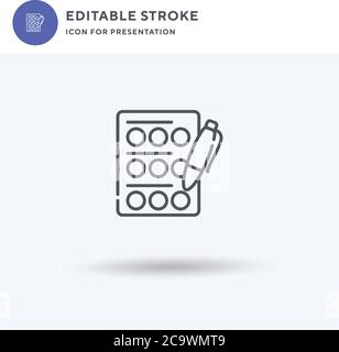 Quiz icon vector, filled flat sign, solid pictogram isolated on white, logo illustration. Quiz icon for presentation. Stock Vector
