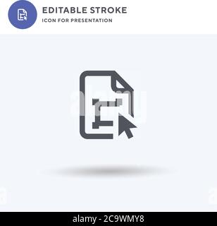 Project icon vector, filled flat sign, solid pictogram isolated on white, logo illustration. Project icon for presentation. Stock Vector