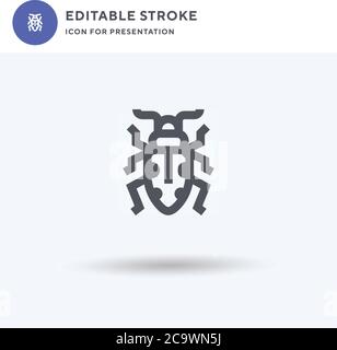 Sap Beetle icon vector, filled flat sign, solid pictogram isolated on white, logo illustration. Sap Beetle icon for presentation. Stock Vector