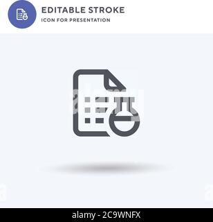Testing icon vector, filled flat sign, solid pictogram isolated on white, logo illustration. Testing icon for presentation. Stock Vector