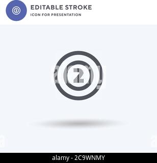 Billiard Ball icon vector, filled flat sign, solid pictogram isolated on white, logo illustration. Billiard Ball icon for presentation. Stock Vector