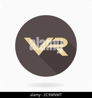 Fine Vector Flat Icon With VR Logo Stock Vector